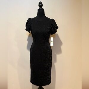 NWT Size 4 Calvin Klein black sparkle dress